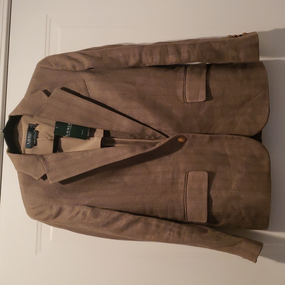 Herringbone blazer Ralph Lauren sz 8P NWT